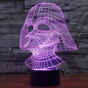 Beling 3D detská LED lampa, Darth Vader , nočné svetlo pre deti, 16 farieb S1