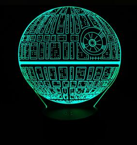 Beling 3D lampa, Death Star, 7 farebná S419