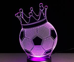 Beling 3D detská LED lampa, Kráľovská lopta, futbalový darček , 16 farieb S47