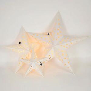 Tutumi, LED podsvietená papierová hviezda 45cm SY-003, biela, CHR-05003