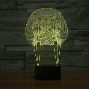 Beling 3D lampa, Mrož, 7 farebná S393