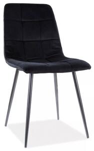 Signal Jedálenská stolička MILA VELVET čierna konštrukcia/čierna BLUVEL 19