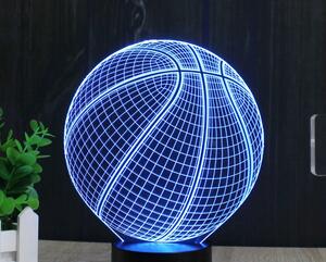 Beling 3D lampa, Basketbal, 7 farebná S383