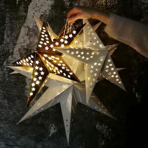 Tutumi, LED podsvietená papierová hviezda SY-002 45cm, zlatá, CHR-05002