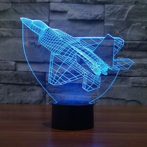 Beling 3D lampa, Stíhačka F16, 7 farebná S361