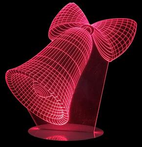 Beling 3D lampa, Vianočný zvon, 7 farebná S357
