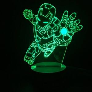 Beling 3D lampa, Iron Man, 7 farebná S351