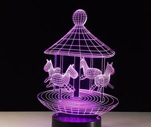 Beling 3D lampa, Kolotoč, 7 farebná S333