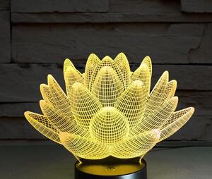 Beling 3D detská LED lampa, lotosový Kvet, nočné svetlo pre deti, 16 farieb S97