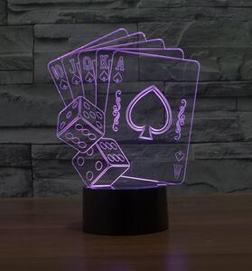 Beling 3D lampa, Karty, 7 farebná S334