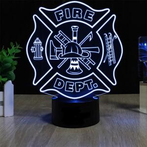 Beling 3D lampa, Hasické logo, 7 farebná S330