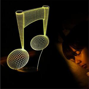 Beling 3D lampa, Nota, 7 farebná S325