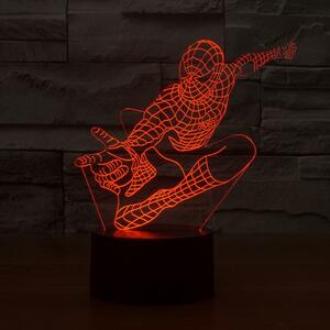 Beling 3D detská LED lampa, Spider Man 2, nočné svetlo pre deti, 16 fariebá S114