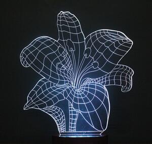 Beling 3D detská LED lampa, Kvet 2, nočné svetlo pre deti, 16 farieb S124
