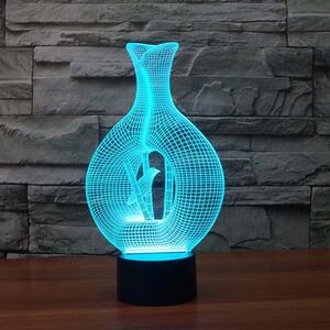 Beling 3D lampa, Vtáčik, 7 farebná S313