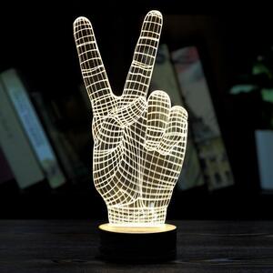 Beling 3D lampa, Peace-mier, 7 farebná S312