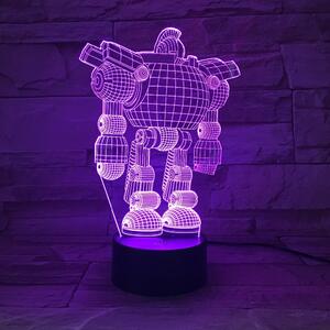 Beling 3D lampa, Robot, 7 farebná S298