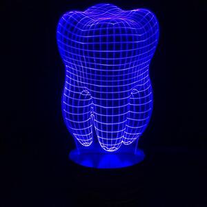 Beling 3D lampa, Zub, 7 farebná S315