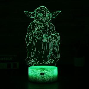 Beling 3D lampa, Yoda, 7 farebná S288