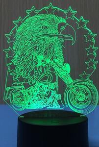 Beling 3D lampa, Orol na motorke, 7 farebná S273
