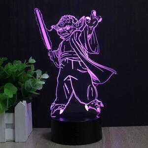 Beling 3D lampa, Yoda 2, 7 farebná S276