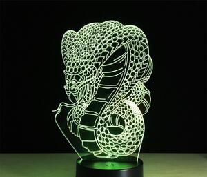 Beling 3D lampa, Had, 7 farebná S281