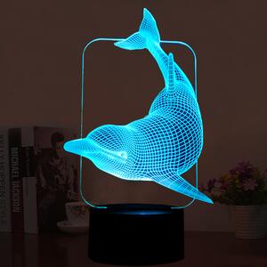 Beling 3D lampa, Delfín 2, 7 farebná S268