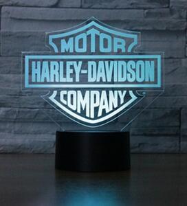 Beling 3D lampa, Harley Davidson logo, 7 farebná S291