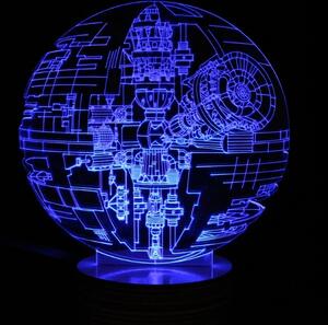 Beling 3D lampa, Death Star 2, 7 farebná S289