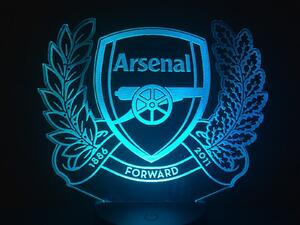Beling 3D detská LED lampa, Arsenal, futbalový darček , 16 farieb S136