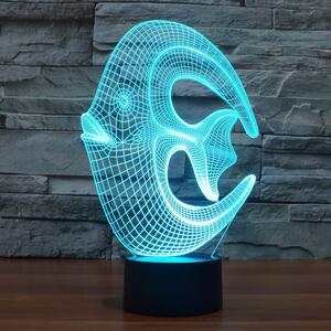 Beling 3D lampa, Korálová ryba, 7 farebná S272