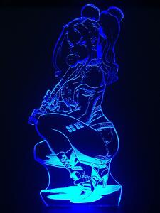 Beling 3D lampa, Harley Quinn model 2, 7 farebná S230
