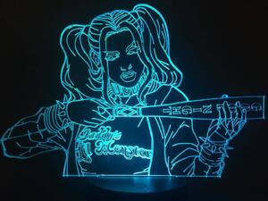 Beling 3D lampa, Harley Quinn, 7 farebná S231