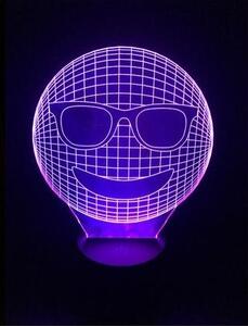 Beling 3D lampa, Smajlík, 7 farebná S242