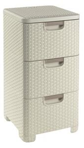 Krémová plastová nízka kúpeľňová skrinka 33x60 cm Style – Curver
