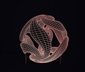 Beling 3D lampa, Twist ball, 7 farebná S233
