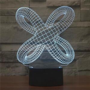 Beling Detská lampa, Twisted knot, 7 farebná QS232