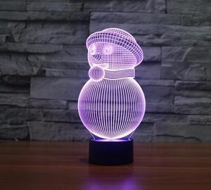 Beling 3D lampa, Snehuliak model 2, 7 farebná S247