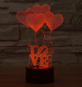Beling Detská lampa, Love, 7 farebná QS370