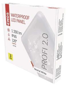 Vodeodolný LED panel VIXXO 155×155, štvorcový vstavaný biely,13,5W neut.b.,IP65 (ZV2142)