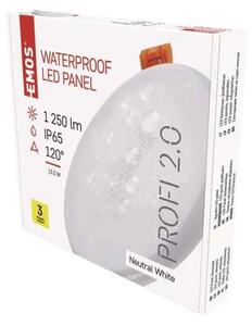 Vodeodolný LED panel VIXXO 155mm, kruhový vstavaný biely, 13,5W neutr. b., IP65 (ZV1142)