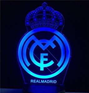 Beling 3D detská LED lampa, Real Madrid , futbalový darček , 16 farieb S51