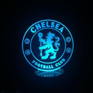 Beling 3D detská LED lampa, Chelsea, futbalový darček , 16 farieb S49