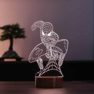 Beling 3D detská LED lampa, Spider Man, nočné svetlo pre deti, 16 farieb S77