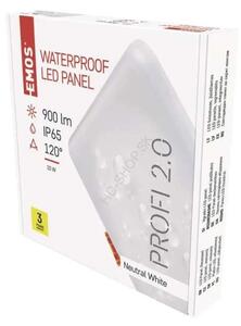 Vodeodolný LED panel VIXXO 125×125, štvorcový vstavaný biely,10 W neu.b.,IP65 (ZV2132)