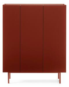 Červená vysoká komoda v dekore duba 95x120 cm Arista – Teulat