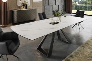 Rozťahovací keramický jedálenský stôl Kody 180-230 cm biely