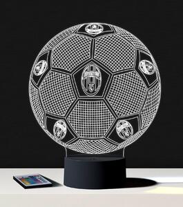 Beling 3D lampa, Lopta s logom Juventus,futbalový darček,16 farebná S197