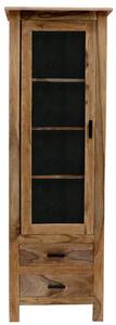 Luxusná vitrína z masívneho dreva palisander 60x180x45