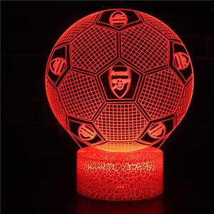 Beling 3D lampa, Lopta s logom Arsenal,futbalový darček,16 farebná S193
